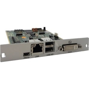 Black Box DKM FX ACX1MR-DHID-C-SHIP KVM Extender Receiver - 1 Computer(s) - 2 x Network (RJ-45) - 3 x USB - 1 x DVI - TAA 