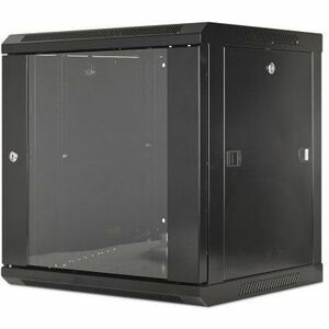 GABINETE MURAL 19" 9U ENSAMBLADO NEGRO MONTAJE PARED - 60kg Capacidad de Peso Estático