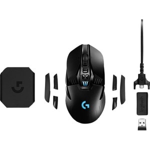 Logitech LIGHTSPEED G903 Gaming Mouse - Wi-Fi - USB - Optical - 11 Button(s) - Black - Cable/Wireless - 16000 dpi - Tilt W