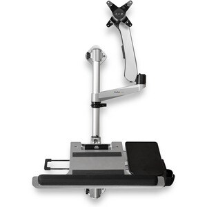 StarTech.com Wandhalterung für Monitor, Tastatur, Maus - Silber - TAA-konform - Höhenverstellbar - 1 Unterstützte(r) Displ