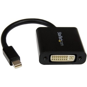 MINI DISPLAYPORT TO DVI ADAPTER - BLACK MINI DP TO DVI VIDEO CONVERTER - 1920X1200 - MINI-DISPLAYPORT (M) TO DVI-I (F)