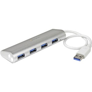 StarTech.com USB Hub - USB - External - Silver, White - 4 Total USB Port(s) - 4 USB 3.0 Port(s)