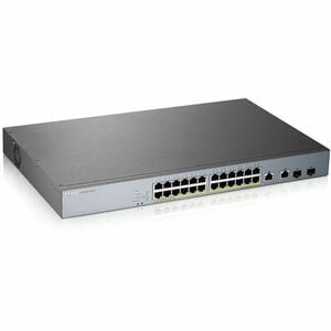 ZYXEL GS1350-26HP 24-Port Gigabit Smart Nebula Cloud Managed PoE Switch | 24 PoE+ Ports at 375W with 2 SFP Uplinks - 24 Po