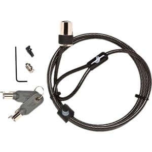 ES ClickSafe Cable Lock For Payment Terminal, Tablet - Single Keyed Lock - Black - Carbon Steel - For Payment Terminal, Ta