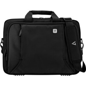 V7 Professional CTP14-BLK-9E Carrying Case (Briefcase) for 35.8 cm (14.1") Notebook, Chromebook, Ultrabook, MacBook Pro - Black - Weather Resistant Exterior - 600D Polyester Body - 210D Polyester Interior Material - Handle, Shoulder Strap, Trolley Strap - 279.4 mm Height x 381 mm Width x 58.4 mm Depth