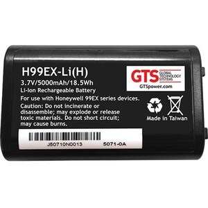 GTS H99EX-LI(H) Battery - Lithium Ion (Li-Ion) - For Handheld Device - Battery Rechargeable - 3.7 V DC - 5000 mAh Shelf Life