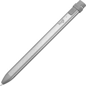 Logitech Crayon Stylus - Capacitive Touchscreen Type Supported - Replaceable Stylus Tip - Aluminum, Silicone Rubber - Gray