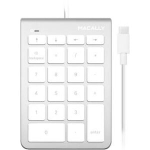 Macally UCNUMKEY22 USB-C Numeric Keypad For Mac/PC - Cable Connectivity - USB Type C Interface - 22 Key(s) - Computer, iPa