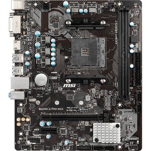 MSI B450M-A PRO MAX Desktop-Mainboard - AMD Chipsatz - Sockel AM4 - Micro ATX - 32 GB DDR4 SDRAM Maximaler Arbeitsspeicher