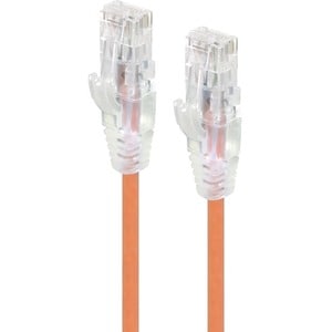 0.50M ORANGE SLIM CAT6 CABLE UTP 28AWG