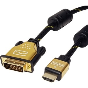 Roline 2 m DVI-D/HDMI Videokabel - 1 - Cable for Notebook, TV, Monitor, Projektor, Videogerät, Grafikkarte, Ultrabook, PC,
