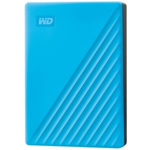 WD My Passport WDBPKJ0040BBL-WESN 4 TB Portable Hard Drive - External - Blue - USB 3.0 - 256-bit Encryption Standard - 3 Y