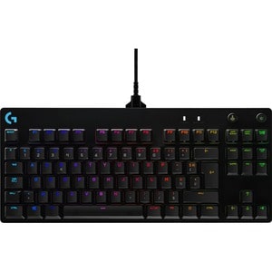 Logitech G PRO Gaming Keyboard - Cable Connectivity - USB Interface - RGB LED - French - AZERTY Layout - Black - Mechanica