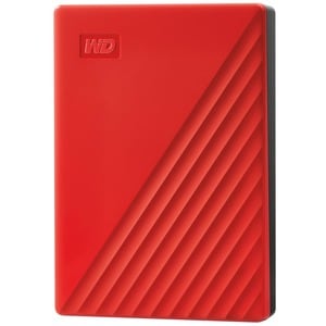 WD My Passport WDBPKJ0040BRD 4 TB Portable Hard Drive - External - Red - USB 3.2 - 256-bit Encryption Standard - 3 Year Wa