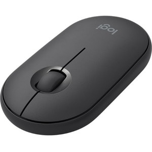 Logitech Pebble M350 Mouse - Bluetooth/Radio Frequency - USB - Optical - 3 Button(s) - Graphite - Wireless - 2.40 GHz - 10