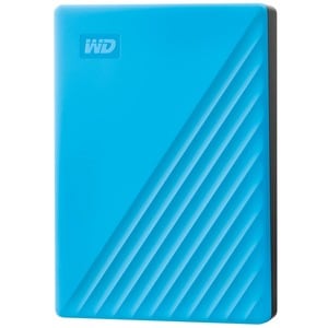 WD My Passport WDBPKJ0040BBL-WESN 4 TB Portable Hard Drive - External - Blue - USB 3.0 - 256-bit Encryption Standard - Retail