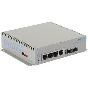 Omnitron Systems OmniConverter Unmanaged Gigabit, 2xSFP, RJ-45, Ethernet Fiber Switch - 4 x 10/100/1000BASE-T, 2 x 1000BAS