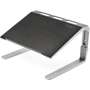 StarTech.com Adjustable Laptop Stand - Heavy Duty Steel & Aluminum - 3 Height Settings - Tilted - Ergonomic Laptop Riser f