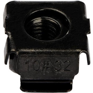 StarTech.com 10-32 Cage Nuts - 50 pack - Black (CABCAGENUTS1032) - Cage Nut - Steel - Black - 1Pack