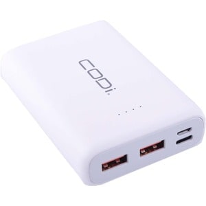 Codi 10,000mAh Quick Charge PowerBank w/ USB-C, USB-A (x2), Micro-USB