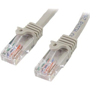 StarTech.com 5m Cat5e Patch Cable with Snagless RJ45 Connectors - Grey - 5 m Patch Cord - Cable for Network Device, Hub, S