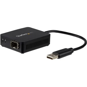 StarTech.com Transceiver/Media Converter - USB - Optical Fiber - Fast Ethernet - 100Base-X - 1 x Expansion Slots - SFP - 1