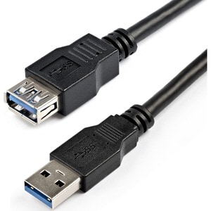 StarTech.com 2m Black SuperSpeed USB 3.0 Extension Cable A to A - M/F - First End: 1 x 9-pin USB 3.0 Type A - Male - Secon