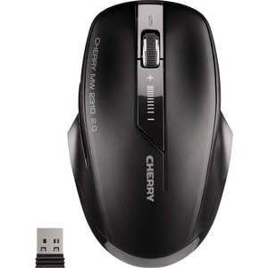CHERRY MW 2310 2.0 Mouse - Radio Frequency - USB - Optical - 6 Button(s) - Black - 1 - Wireless - 2.40 GHz - 2400 dpi - Sc