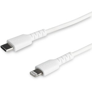 1m USB-C auf Lightning-Kabel - Aramidfaser - Apple MFi-zertifiziert - Weiß (RUSBCLTMM1MW) - Cable for iPad, iPhone, iPad A