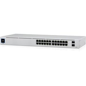 Ubiquiti USW-24-POE Ethernet Switch - 24 Ports - Manageable - 2 Layer Supported - Modular - 2 SFP Slots - Optical Fiber, T