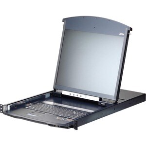 ATEN KL1108VN LCD Rack Console with Digital KVM Switch - Metal - 8 Computer(s) - 48.3 cm (19") LCD - WUXGA - 1920 x 1200 -