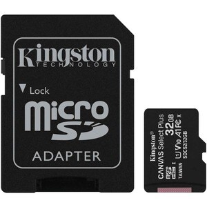 32GB MICROSDHC CANVAS SELECT 100R A1 C10 CARD + SD ADAPTER