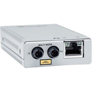 Allied Telesis MMC2000/ST Transceiver/Medienkonverter - TAA-konform - 2 Anschluss(e) - 1 x Netzwerk (RJ-45) - 1 x ST - Twi