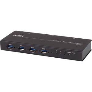 ATEN US3344I USB Switch - USB Type B - Wall Mountable - 4 Total USB Port(s) - 4 USB 3.1 Port(s) - Mac, Linux, PC