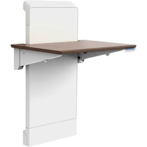 WORKFIT ELEVATE WALL DESK SNOW & WALNUT