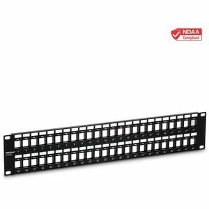 TRENDnet 48-Port Blank Keystone 2U HD Patch Panel, 2U 19" Rackmount Housing, HD Keystone Network Patch Panel, Recommended 