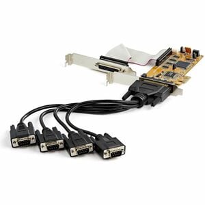 StarTech.com 8-Port PCI Express RS232 Serial Adapter Card, PCIe to DB9 Controller 16C1050 UART, Low Profile, 15kV ESD, Win