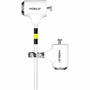 Câble de verrouillage MOBILIS Pour Ordinateur Portable - 180 cm (70,87") Câble - Fermeture à clé - Blanc - Pour Ordinateur