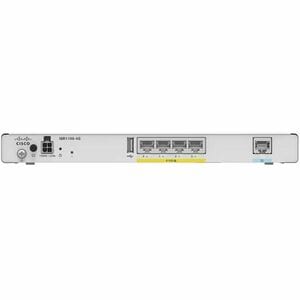 Cisco ISR1100-4G Ethernet Router de serviços integrados sem fios - 5 x Network Port - USB - Gigabit Ethernet - Adequado pa