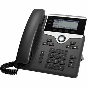 Cisco 7821 Telefone IP - Montagem em parede, Secretária - Carvão - Compatível com TAA - 2 x Total Line - VoIPRede (RJ-45) 