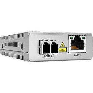 Allied Telesis MMC2000/LC Transceiver/Media Converter - TAA Compliant - 2 Port(s) - 1 x Network (RJ-45) - Twisted Pair, Op