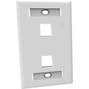 Furukawa Placa frontal - 2 x Número total de enchufes - Plástico ABS - Blanco