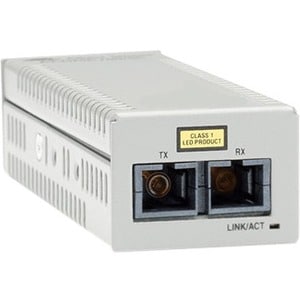 Allied Telesis DMC100/SC Transceiver/Media Converter - 2 Port(s) - 1 x Network (RJ-45) - USB - 1 x SC - Duplex SC Port - T