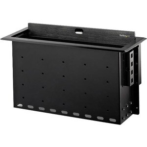 StarTech.com BOX4MODULE. Typ: Kabelgehäuse, Zweck: Tisch/Bank, Produktfarbe: Schwarz. Breite: 318 mm, Tiefe: 165 mm, Höhe: