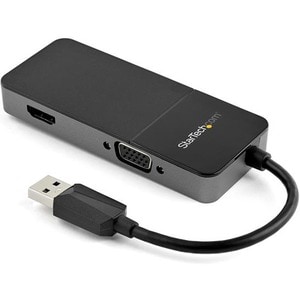 StarTech.com Adaptateur USB 3.0 vers HDMI VGA 1080p - Adaptateur Convertisseur d'Écran Multiport Double Écran/1080p 4k USB