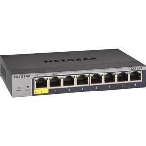 Netgear ProSafe GS108Tv3 8 Ports Manageable Ethernet Switch - 3 Layer Supported - Twisted Pair - Desktop, Wall Mountable -