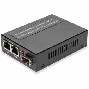 AddOn Transceiver/Media Converter - 2 Port(s) - 2 x Network (RJ-45) - Twisted Pair, Optical Fiber - Multi-mode, Single-mod