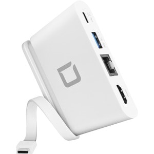 Dicota USB-Typ C Docking Station für Notebook - 100 W - 3 x USB-Anschlüsse - USB Typ C - Netzwerk (RJ-45) - HDMI - Kabelge