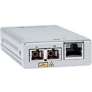 Allied Telesis MMC2000/SC Transceiver/Media Converter - TAA Compliant - 2 Port(s) - 1 x Network (RJ-45) - 1 x SC - Twisted