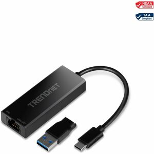 Carte Gigabit Ethernet pour Portable - TRENDnet TUC-ET2G - 2.5GBase-T - Nouveau - Portable - USB 3.1 (Gen 2) Type C - 1 Po